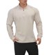 thumbnail image 2 of pstuiky Camisas de manga larga abrigadas para hombre, Camiseta deportiva informal de manga larga para hombre, color liso, con cuello alto, media cremallera y hebilla, ajustada m, 2 of 7