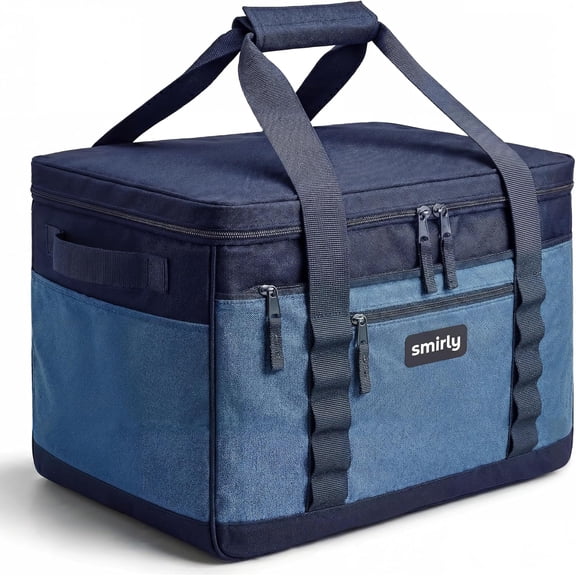 Insulated Collapsible Cooler Bag – 37L Leakproof Soft-Sided Ice Chest for Camping Beach Travel Picnic Car Grocery