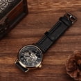 thumbnail image 4 of FORSINING Fashionable Wrist Watch Mechanical Semi Automatic Hollow Pattern Men's Watch(Black SurfaceGold Case ), 4 of 12