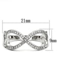 thumbnail image 2 of RareGem TS088 - Rhodium 925 Sterling Silver Ring with AAA Grade CZ in Clear, 2 of 5