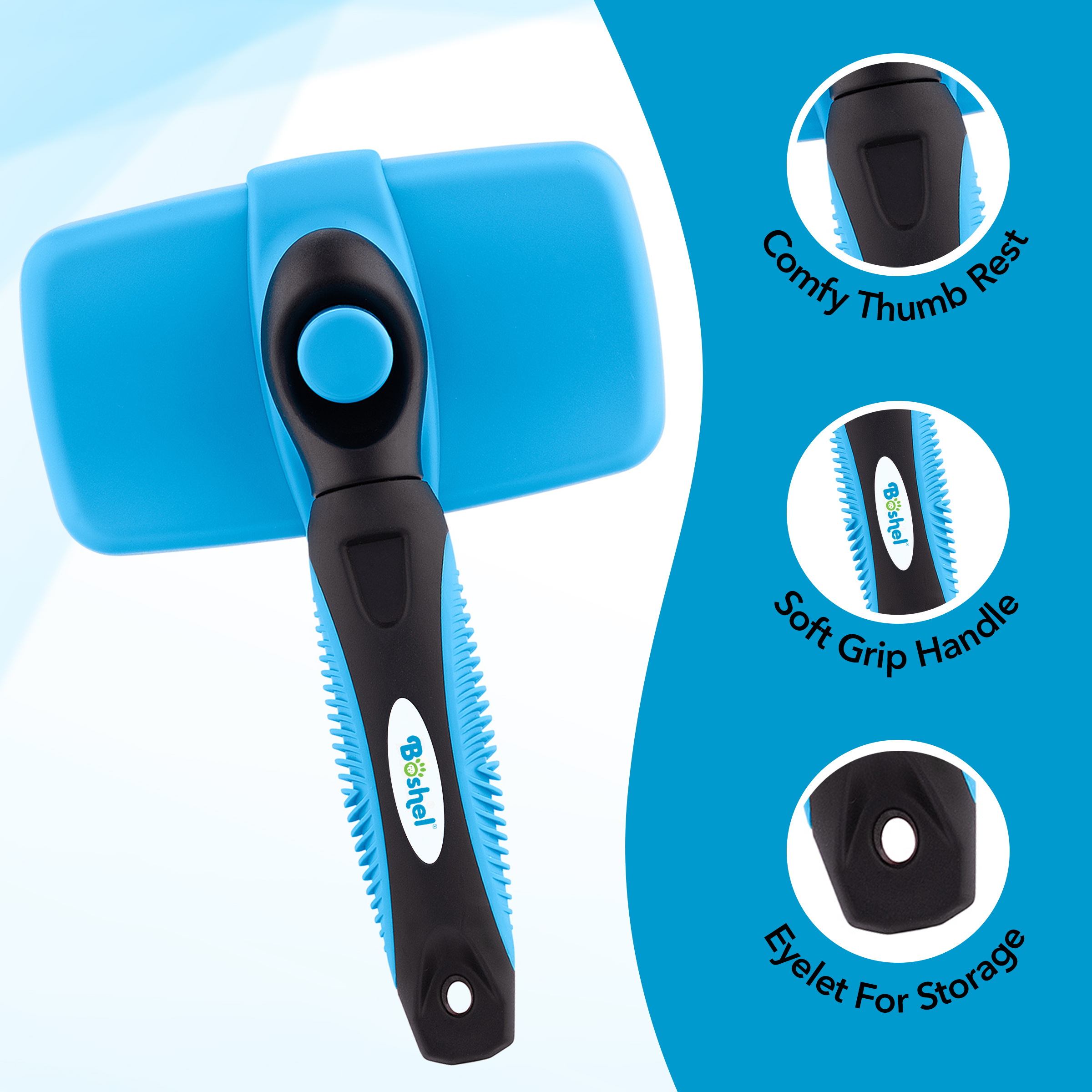 Boshel Self-Cleaning Slicker Brush for Dogs & Cats photo 5