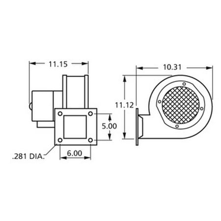

Centrifugal Blower 115 Volts 2-Speed Fasco # A455