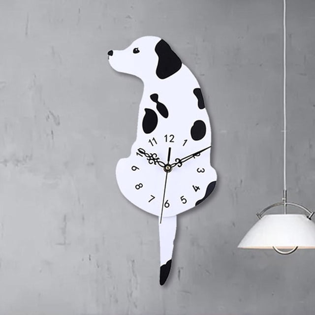 Reloj de pared Silence 3D Wagging Dog Tail para habitación de , io, guardería, sala de estudio, decoración de oficina y cafetería A Macarena Reloj de pared