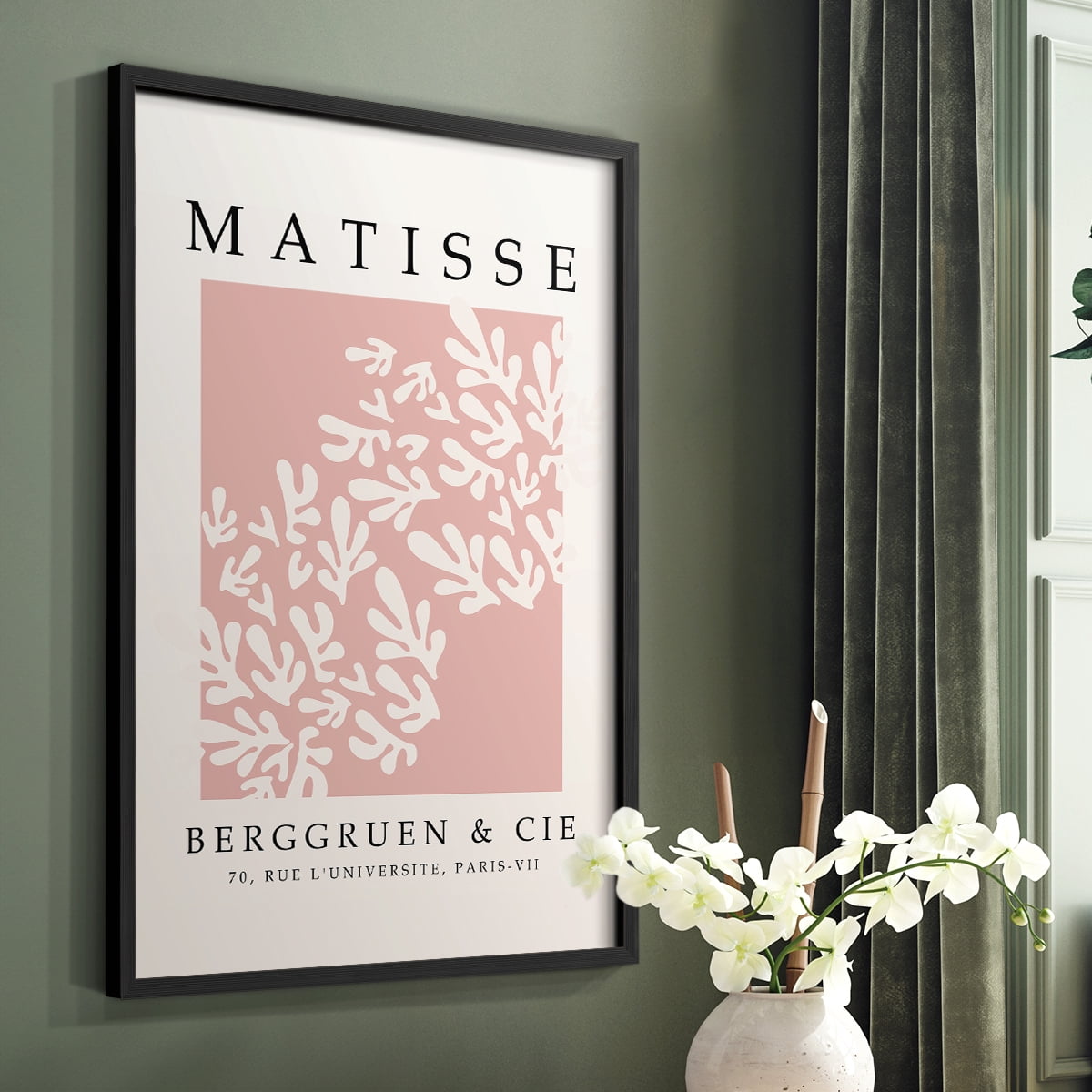 Matisse CXXIX Framed Print in Black Solid Wood 16 x 20 Framed Print