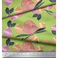 thumbnail image 2 of Soimoi Viscose Chiffon Fabric Flower & Leaves Watercolor Printed Fabric 1 Yard 42 Inch Wide, 2 of 3