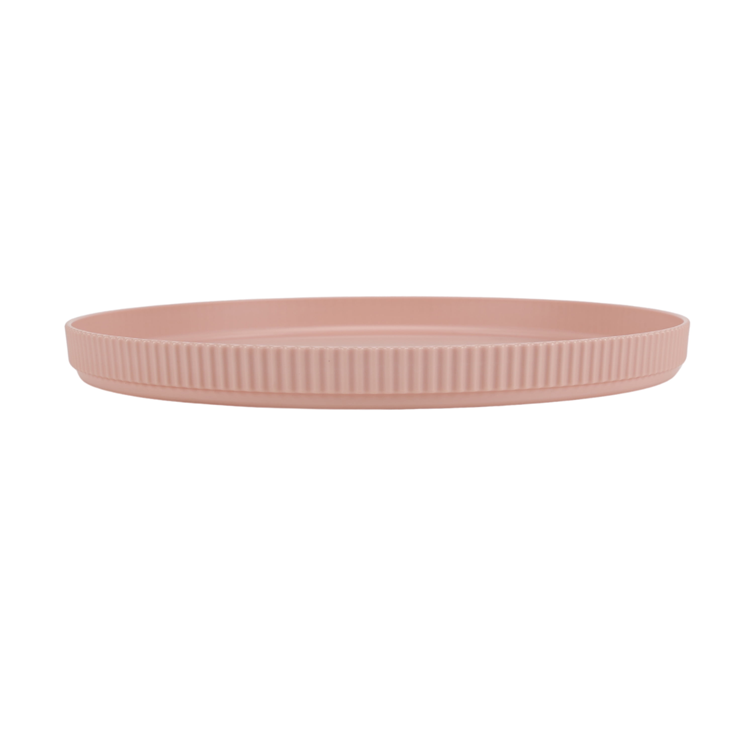 (3 pack) Mainstays Eco-Friendly Recycled Plastic Dinner Plate, Blush Pink, 10"