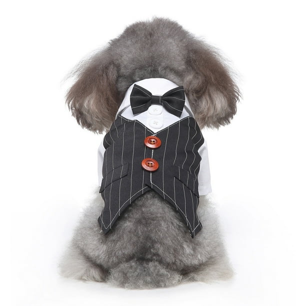 Traje para Perros onlyliua Ropa para Mascotas Camisa con Doble Pajarita Chaleco