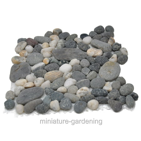 Miniature Flat Stone Sheet, Seaside River Rock for Miniature Garden, Fairy
