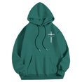 thumbnail image 2 of MHFRRA Sudadera con Capucha Temática con Diseño Gráfico Inspirador para Caballeros, Estilo Casual, Cómoda y Forrada Verde oscuro, 2 of 6