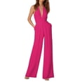 thumbnail image 1 of HXWCHs Combinaisons pour Femmes Pulpeuses Grande Taille Combinaison Sans Manches pour Femmes Col en V Profond Dos Nu Taille Mini Combinaison Short pour Soirée S Rouge, 1 of 6