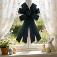 thumbnail image 4 of Handmade Oversized Bow Decoration, Imitation Linen Solid Color Ribbon Pendant for Party Wedding Holiday, Hanging Ornament for Door Wall Tree Home Decor, 4 of 5