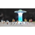 thumbnail image 6 of UFO Model Human Abduction Touch Table Lamp LED Alien Encounter Decoration Area 51 Spacecraft Space Lover Holographic Décor Color Changing Futuristic Night Light Living Room Bedroom Shop (Galaxy III), 6 of 6
