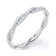 thumbnail image 3 of JeenMata Alianza de Boda de Eternidad Trenzada con Diseño Pavé Forma Redonda de 0,5 Quilates, Baño de Oro Blanco de 18 K sobre Plata, 3 of 5