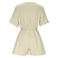 thumbnail image 5 of Bosfbaoi Jumpsuits For WomenV-Neck Wrap Front Elastic Waist Flowy Short Jumpsuit Beach Vacation Overalls, 5 of 9