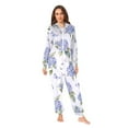 thumbnail image 7 of 1 Piece Adult Onesie Pajamas Cozy & Loose-Fit Sleepsuit Loungewear with Pockets Blue Hydrangea X-Small, 7 of 7