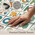 thumbnail image 6 of ODIKA 9'x12' Washable Area Rug Structured Alphabet Display With Botanical Wildlife Teaching for Dining Room, Basement, Large Office, Non-Slip Chair-Friendly, 6 of 7