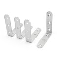 thumbnail image 1 of Unique Bargains 4 Pcs Stainless Steel 90 Degree Angle Bracket 80mm x 80mm, 1 of 1