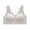 Purple, variant on Women Plus Size Wireless Bra, Front Closure, Fixed Cups, Gathered Support, Seamless Beauty Back Comfort Daily Underwear Purple-A XL(XL)