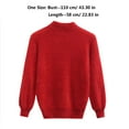 thumbnail image 2 of YM YOUMU Women Faux Mohair Fur Sweater Turtleneck Puff Sleeve Jumper Pullover Warm, 2 of 2