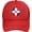 Red, variant on Flag of Dominican Gerbera Daisy Flower Mesh Hats Foam Trucker Hat Snapback Adjustable Size
