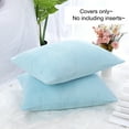 thumbnail image 6 of Unique Bargains 2-pcs Corduroy Decorative Throw Pillow Covers Light Blue 12"x18", 6 of 8