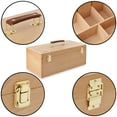 thumbnail image 4 of 7 Elements Wooden Art Supply Storage Organizer - Large Beechwood Artist Tool Box with Drawer, 4 of 6