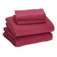 thumbnail image 1 of ZMLEVE Cotton Jersey Bed Sheet Set - Queen, Red, 1 of 5