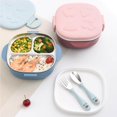 thumbnail image 1 of Lunch Box Home Office School Universal Heat Preservation 400ml Stainless Steel Food Container Carrying Containers Meal Preservation Carrier Storage Boxes Pink, 1 of 8