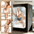 thumbnail image 6 of FICISOG Upgraded Portable Steam Sauna Room with 3L&1200W Steamer, Home Sauna Tent with Chair, 3.9'x2.9'x5.9' Extra Large Size 2-Person Spa Steam Sauna Box with Remote Control, 9 Levels Heating, 6 of 8