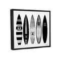 thumbnail image 3 of Stupell Industries Fashion Designer Surf Boards Black Silver Watercolor Jet Black Framed Floating Canvas Wall Art, 16x20, by Amanda Greenwood, 3 of 9
