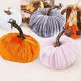 thumbnail image 1 of D-GROEE 2PCS Artificial Pumpkins Velvet Pumpkins Fall Harvest Halloween Decorations Holiday Table Decor Farmhouse Decorations for Home, 1 of 1