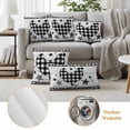 thumbnail image 6 of Chicken Hen Outdoor Waterproof Pillow Covers, Rooster Animals Farmhouse Plaid Country White Wooden Decorative Square Throw Pillowcase Sofa Cushion Sham for Patio/Couch/Chair, 26"x26" 2 Pack, 6 of 8