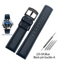 thumbnail image 3 of Correa de reloj de caucho fluorado de 20 mm y 22 mm para Rolex Tissot Omega Seiko, correa de reloj para Huawei Samsung, correa deportiva negra y azul, 3 of 5