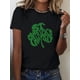 thumbnail image 2 of Women's Fashion Sports Cartoon Lucky Green Letter Pattern Comfortable Round Neck Short Sleeve T-shirt, St. Patrick's Day Sports T-shirt, St. Patrick's Day Commemorative Shirt, 2 of 8