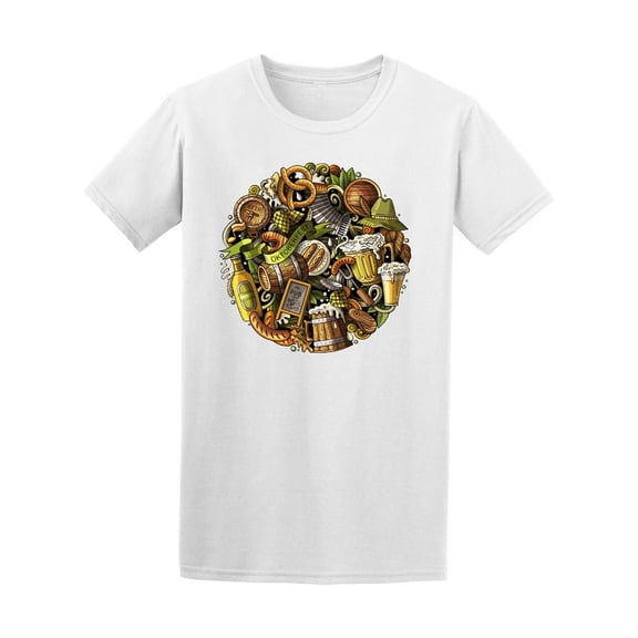 Colorful Oktoberfest Doodle Tee Men's -Image by Shutterstock