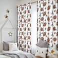 thumbnail image 5 of Kid Curtains,Football Helmet Brown Pattern Kid Insulated Curtains Set Of 2,Bedroom Essentials,Toddler Room Decor 52"x84", 5 of 5