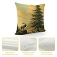 thumbnail image 4 of Leisuo Deer Throw Pillow Cover Elk in Rocky Mountains with Rocks Tree Wildlife Rectangle Pillow Cases Home Decorative Cushion Cover for Bed Sofa Brown, 4 of 5