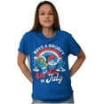 thumbnail image 3 of Retro Smurfs Cartoon 4th of July Unisex Plus Size Graphic Tee Brisco Brands 4X, 3 of 4