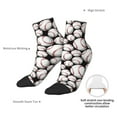 thumbnail image 4 of Uemuo Cute Baseball Printed Crew Socks, Moisture-Wicking Socks, Athletic Socks for Men Breathable Cushion Socks Casual Sport Socks for Running Traveling, 4 of 6