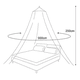thumbnail image 3 of Mosquitera Para Cama Para Cama Individual Y Doble, Blanco Malubero Malu1458, 3 of 3