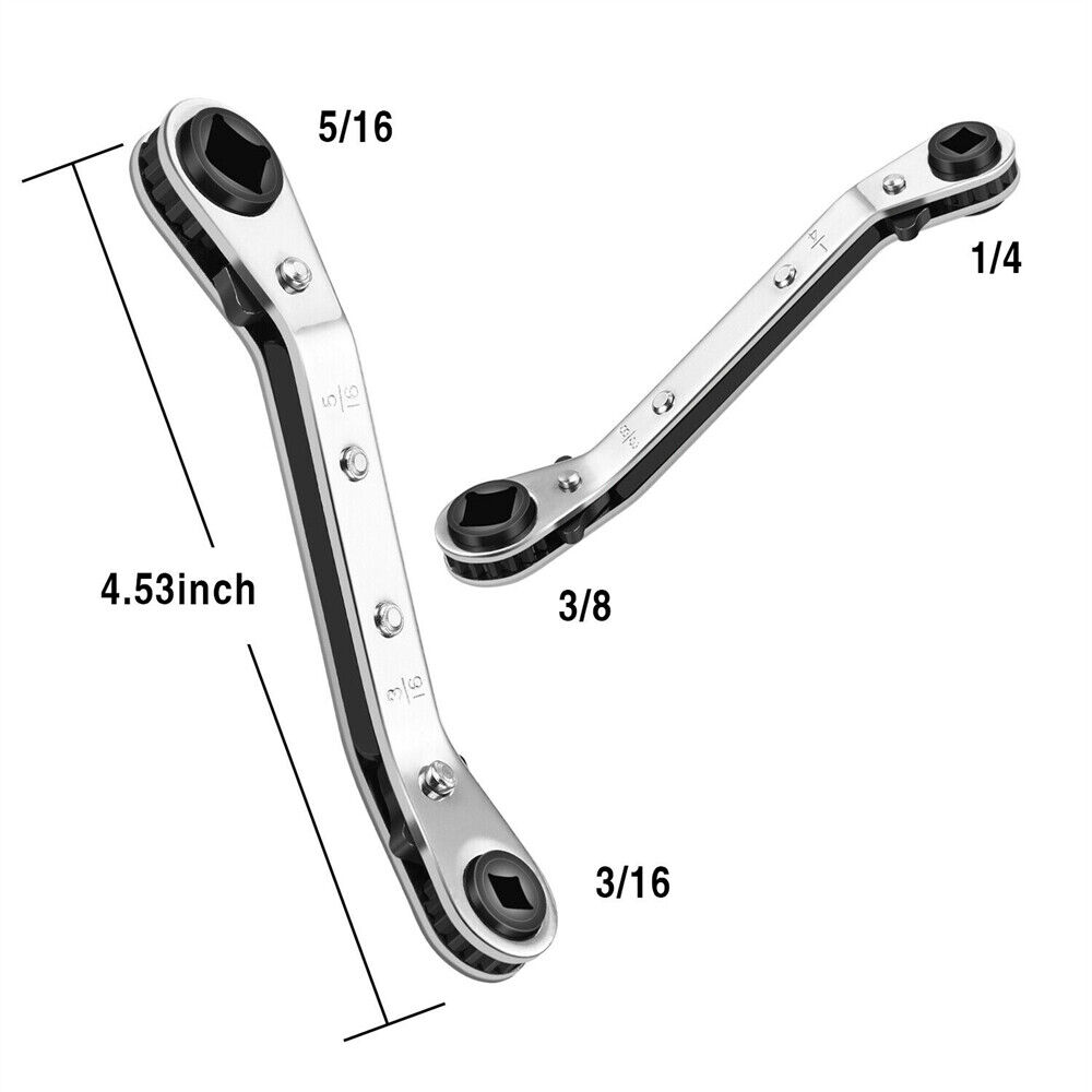 3/8 To 1/4 Refrigeration HVAC Service Wrench Tool With Hex Bit Set – MW-BI-WXBS-0042