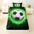 thumbnail image 3 of Erosebridal Football Twin Sheet Sets For Soccer Gamer,Ball Sport Games Kids Bedding For Boys 3pcs, 3 of 6