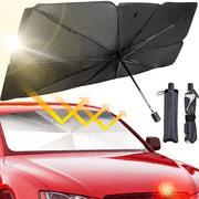 ViveComb Car Windshield Sun Shade UV Rays and Heat Sun Visor Protector Foldable Reflector Umbrella brella Shield