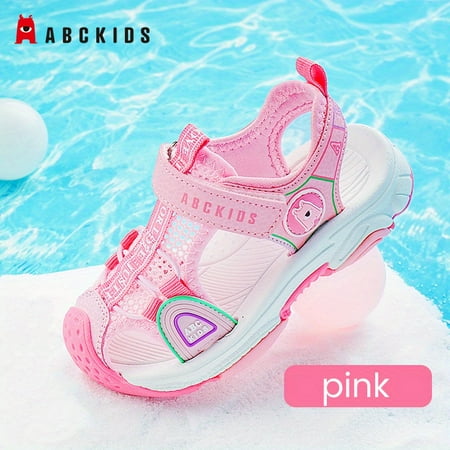 

ABCKIDS Girls Sandals 2023 New Comfy Non Slip Hook And Loop Fastener Princess Sandals Beach Shoes For Toddler Kids Children Spring And Summer