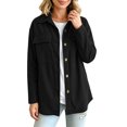 thumbnail image 5 of Enjoytime Jackets for Women Lapel Long Sleeve Button Down Shacket Fall Trendy Casual Coat Plus Size Clothes, 5 of 7