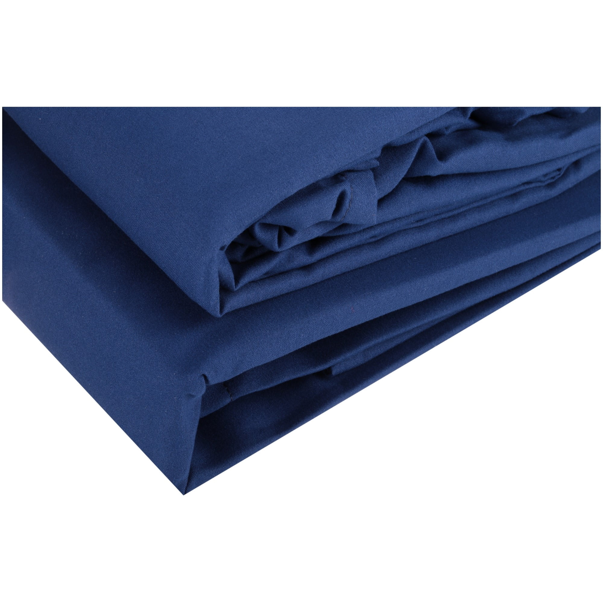 Everything Kids Navy Blue Solid Print Polyester and Microfiber Fitted Sheets Toddler Bed (Count 3)
