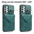 thumbnail image 3 of Allytech Galaxy A32 5G Case Wallet with Cards Holder & Detachable Shoulder Strap, Ring Holder Kickstand Vintage PU Leather Shockproof Wallet Case Cover for Samsung Galaxy A32 5G - Green, 3 of 14