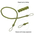 thumbnail image 4 of Uxcell Curtain Tiebacks Ropes, 4 Pack Braided Curtain Tie Backs with Screw Hooks & Bolts, Dark Green, 4 of 6