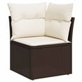 thumbnail image 2 of vidaXL Garden Sofa Set Brown, Cream White, 2 of 10