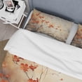 thumbnail image 4 of Designart "Glowing Embers Maple Trees wall art I" Floral Bedding Covert Set - Tree Maple Peach Traditional Bed Set With 2 Shams, 4 of 6